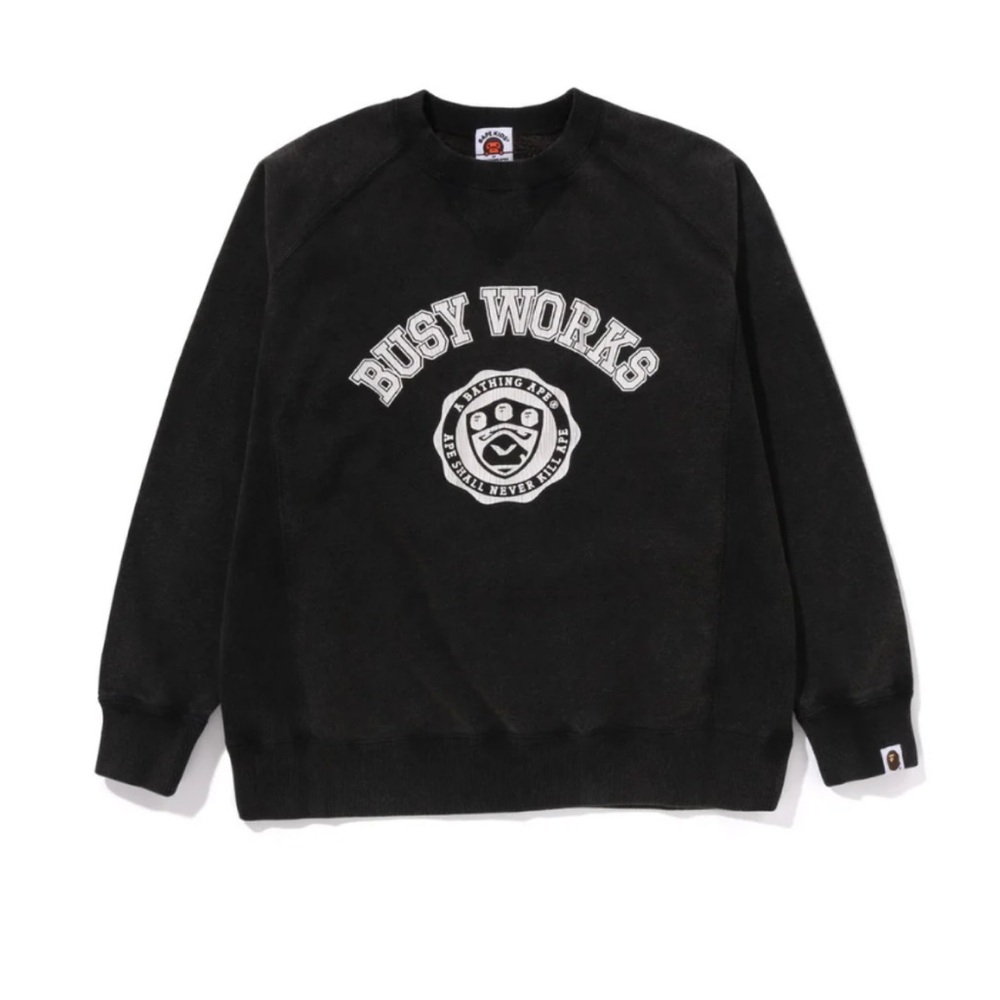NWT BAPE Bathing Ape BusyWorks Black Youth XL